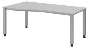 Scrivania bümö Serie Q - Struttura: argento, finitura: grigio, dimensioni: 180 x 100 cm