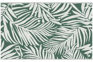 Outsunny Tappeto Esterno per Balcone e Terrazza Reversibile con Fantasia a Foglie, 152x243 cm, Verde e Bianco