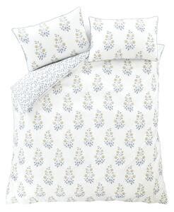 Biancheria da letto bianca in tessuto damascato per letto singolo 135x200 cm Eloise Floral – Bianca