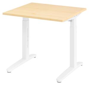 Bümö Scrivania Serie-XB - Decorazione: acero, dimensioni: 80 x 80 cm, struttura: bianco