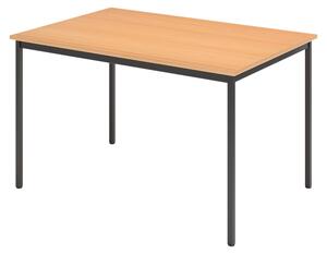 Tavolo da mensa bümö serie V - Finitura: faggio/nero, dimensioni: 120x80 cm