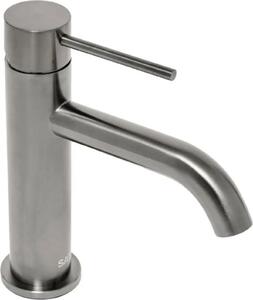 SAT Aurum Miscelatore monocomando per lavabo Miscelatore per lavabo da 16,5 cm in acciaio inox, metallo Gun spazzolato
