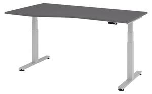 Scrivania elettrica bümö XDSM - Struttura: argento, decorazione: grafite, dimensioni: 180 x 100 cm