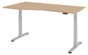 Scrivania elettrica bümö XDSM - Struttura: argento, dimensioni: 180 x 100 cm, finitura: rovere
