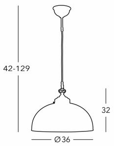 Kolarz 731.32.102 - Lampadario a sospensione con filo NONNA 1xE27/75W/230V diametro 36 cm cervo verde