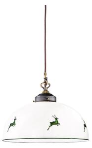 Kolarz 731.32.102 - Lampadario a sospensione con filo NONNA 1xE27/75W/230V diametro 36 cm cervo verde
