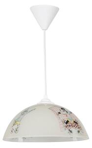 Lampada per cameretta Mufi vetro bianco con disegni