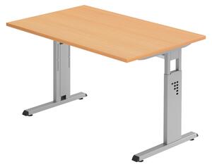 Bümö Scrivania Serie-O - Struttura: argento, finitura: faggio, dimensioni: 120 x 80 cm