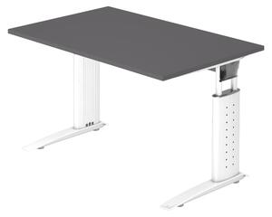 Bümö Scrivania Serie-U - Dimensioni: 120 x 80 cm, Decorazione: grafite, Struttura: bianco
