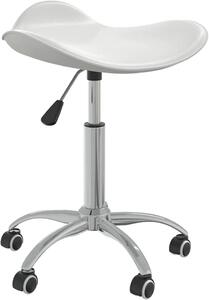 Sedia da ufficio bianca in ecopelle, sedia da ufficio, poltrona relax, sedia da scrivania per soggiorno, ufficio, camera da letto, modello 3088555