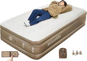 Materasso gonfiabile per 1 persona, autogonfiante con pompa a batteria - Letto gonfiabile 190x100x45 cm per campeggio e uso domestico, leggero, confortevole e facile da gonfiare