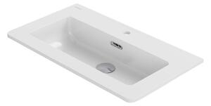 VIGOUR Lavabo d'arredo Clivia con sfioratore e foro per rubinetto 81x46,5 cm, bianco