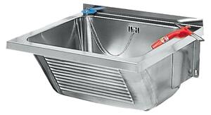 KWC AR lavabo, SIRIUS, acciaio inox, 470x240x430 mm, scarico centrale