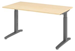 Scrivania bümö Serie XB - Finitura: acero, struttura: grafite, dimensioni: 140 x 80 cm