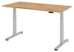 Scrivania elettrica bümö XDSM - Struttura: argento, dimensioni: 160 x 80 cm, decorazione: rovere nodoso
