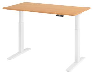 Scrivania elettrica bümö XMKA - Finitura: Noce, struttura: Bianco, dimensioni: 140 x 80 cm