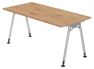 Scrivania bümö Serie A - Dimensioni: 160 x 80 cm, Decorazione: rovere nodoso