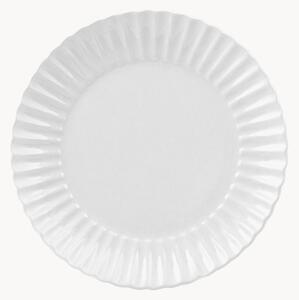 Set di 6 piatti da colazione con scanalatura in rilievo Lotus