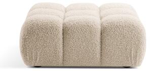 Poggiapiedi modulare beige in tessuto bouclé Bellis - Micadoni Home
