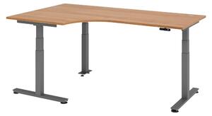 Scrivania elettrica bümö XDSM - Struttura: grafite, finitura: noce, dimensioni: scrivania angolare 200 x 120 cm