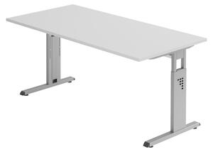 Bümö Scrivania Serie-O - Struttura: argento, decorazione: grigio, dimensioni: 180 x 80 cm