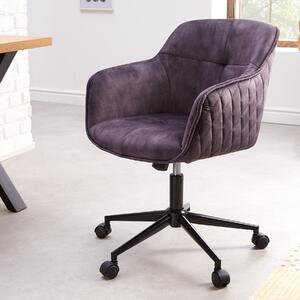 Sedia da ufficio EUPHORIA 47-56 cm, velluto grigio scuro