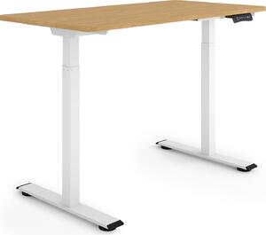 ESMART Germany ERX-122WBA 120x60cm Decorazione in bambù Scrivania ergonomica regolabile in altezza elettricamente in modo continuo 73,5-122,5 cm 3 x memoria Promemoria attività Doppio motore Montaggio rapido