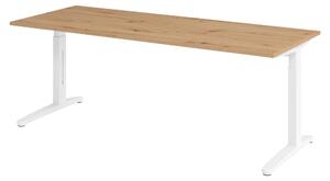 Scrivania bümö Serie XB - Finitura: rovere nodoso, struttura: bianco, dimensioni: 200 x 80 cm