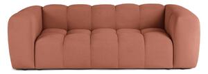 Divano color terracotta con rivestimento in velluto 225 cm Cube – Bonami Selection