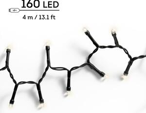 Catena luminosa a LED, 4 metri, ricaricabile Duracharge, con 160 LED, luce bianco caldo