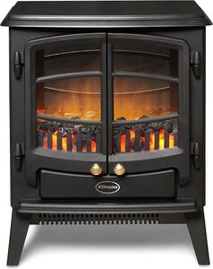 Camino elettrico Optiflame Tango - Camino elettrico autoportante con effetto carbone - Effetto fiamma LED - Riscaldamento regolabile - Termostato e telecomando