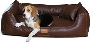 Tierlando® Letto ortopedico per cani Maddox divano per cani in Pelle finta cani di taglia media cani di taglia grande divano per cani XL XXL - Dimensioni: 150x100cm | Colore: 01 Brown