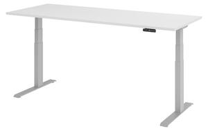 Scrivania elettrica bümö modello XDKB - Finitura: bianco, struttura: argento, dimensioni: 200 x 80 cm
