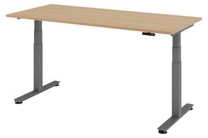 Scrivania elettrica bümö XDSM - Struttura: grafite, dimensioni: 180 x 80 cm, finitura: rovere