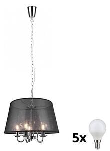 Reality - Lampadario LED a catena CIMA 5xE14/40W/230V nero