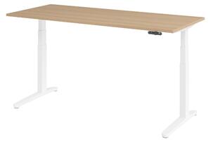 Scrivania elettrica bümö XBHM - Dimensioni: 180 x 80 cm, struttura: bianco, decorazione: rovere