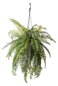 Foglie Artificiali Felce Cadente con Cesto 97 cm da Appendere