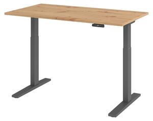 Scrivania elettrica bümö XMKA - Finitura: effetto legno di faggio nodoso, struttura: grafite, dimensioni: 140 x 80 cm