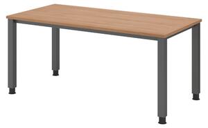 Scrivania bümö Serie Q - Dimensioni: 160 x 80 cm, struttura: grafite, finitura: noce