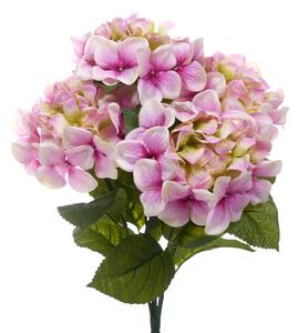 Set 2 Rami Artificiali Ortensia con 5 Fiori H 47 cm