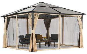 Gazebo da giardino moderno Santiago Premium 4x4m Garden Point beige