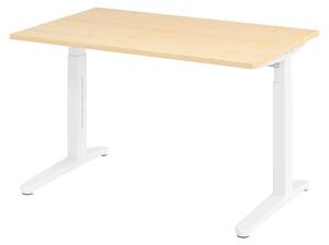 Scrivania bümö serie XB - Decorazione: acero, dimensioni: 120 x 80 cm, struttura: bianco