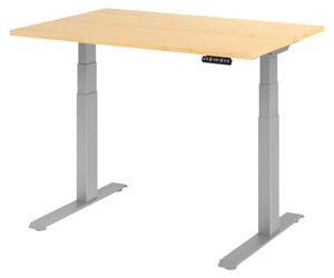 Scrivania elettrica bümö XDKB - Decorazione: acero, struttura: argento, dimensioni: 120 x 80 cm