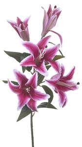 Set 3 Rami Artificiali Lilium Composto da 5 Fiori H 100 cm