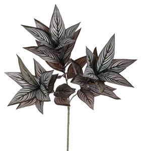 Set 3 Rami Artificiali di Foglia Calathea Composto da 39 Foglie H 70 cm