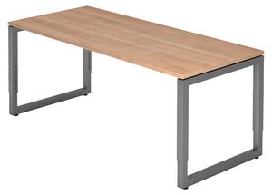 Bümö Scrivania Serie-R - Struttura: grafite, finitura: noce, dimensioni: 180 x 80 cm
