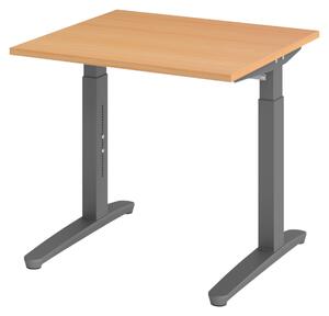 Scrivania bümö Serie XB - Decorazione: faggio, dimensioni: 80 x 80 cm, struttura: grafite