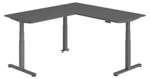 Scrivania angolare bümö regolabile elettricamente in altezza, forma a L - Finitura: grafite, struttura: grafite, dimensioni: scrivania angolare 180 x 200 cm