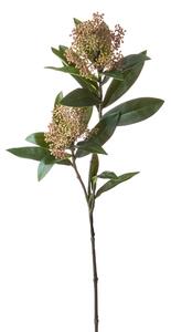 Set 4 Rami Artificiali Skimmia per 2 Fiori 72 cm