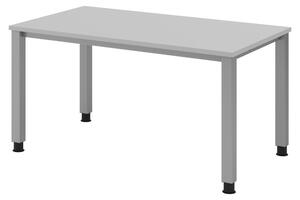 Scrivania bümö Serie Q - Struttura: argento, finitura: grigio, dimensioni: 140 x 80 cm